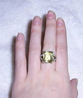 Lemon Citrine Octagon Cut Checkerboard facet  10 Carats.jpg