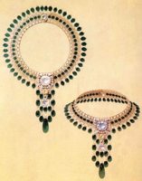 maharaja of patyala[Boucheron sketch of a necklace in diamonds and emeralds, designer for the Ma.jpg