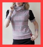 papaya plaid cowl neck top.jpg