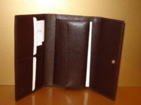 $139 sand gg canvas w brown leather trim continental wallet 002.jpg