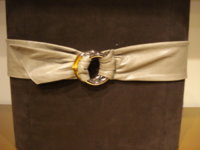 $299 women's grey leather belt with bamboo ring 001.jpg