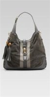 New Jackie Large Grey Suede Signature Web Shoulder Bag $1199 (WinCE).jpg