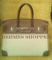 Hermes Birkin 35cm Combination Swift leather & Canvas in Etoupe color Palladium hardware second..jpg