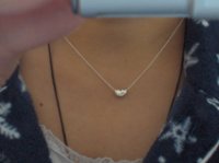 tiffany mini bean necklace