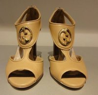 $459 GUCCI 1973 Nude Leather with Antique Gold GG Detail 1.jpg