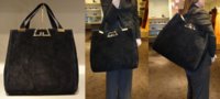 $869 Large Black Suede GG Square Tote.JPG