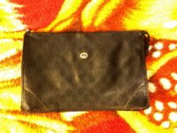 Gucci Black Coated Canvas Envelope.jpg