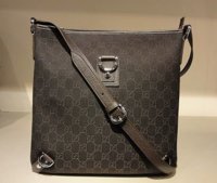 $359 Large Abbey Messenger Bag in GG Denim with silver hardware.jpg