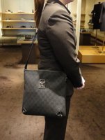 $359 Large Black Abbey Messenger Bag in GG Denim with silver hardware 1.jpg