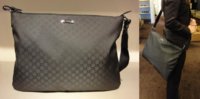 $229 Medium Black Jacquard GG Monogram Flat Messenger.JPG