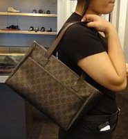 $349 GG Plus Tote in Brown with Gold GG's. 1jpg.jpg