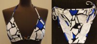 $239 Black, blue and white Trangle Bikini Bamboo Detail.jpg