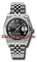 Rolex 36mm Datejust SS Dome Bezel Jubillee Bracelet Sunbeam Black Dial.jpg