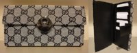 $229 Ladies black white canvas continental wallet.jpg