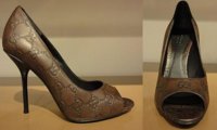 $279 Brown Guccissima Peep Toe Pump 4 Inch Heel.jpg