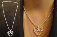 $159 Sterling Silver Necklace w Heart GG Charm.jpg