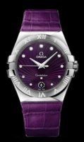 Omega Constellation 35mm Steel Diamond Markers purple leather.JPG