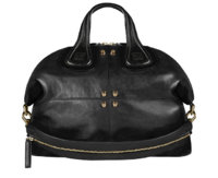 Nightingale bag in Medium Black Parade lambskin with gold stud.jpg