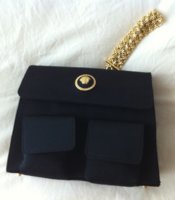 Versace medusa black gold chain clutch bag.jpg