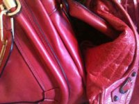 Chloe Paraty:Bal Tomato Leather Close Up.jpg