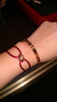 cartier trinity bracelet on silk cord colors