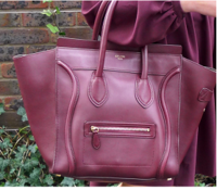 burgundy - oxblood - burberry peplum asos dress fur collar celine luggage.png