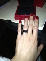 cartier black ceramic trinity ring