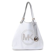 MICHAEL Michael Kors Large Perforated-Logo Grab Bag White.jpg