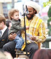 Ziggy Marley2 with son Abraham promoting his book, promoting his new children's book I Love You .jpg