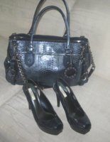 Sierra embossed exotic denim carryall_17551_with V Wang slingbakcs.JPG