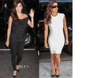 Eva Longoria wearing Jimmy Choo shoes on two outings in New York City.  Credit rcfa.jpg