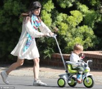 Selma Blair and Arthur at a Los Angeles park.  Credit dailymail.jpg