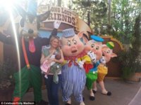 Holly Madison2 and her newborn daughter, Rainbow, first trip to Disneyland in Anaheim, Californi.jpg