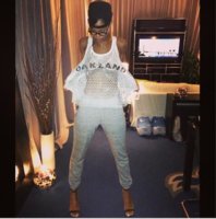 Rihanna posted Instagram weaing Alexander Wang sweatpants Credit fashionbombdaily.jpg