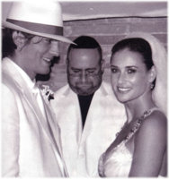Demi Moore wore a Lanvin gown with jeweled straps when she married Ashton Kutcher in 2005.  The .jpg