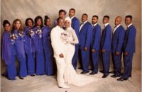 Bobby Brown 1 first marriage Whitney Houston wore a gown designed by Mark Bouwer when she marrie.jpg