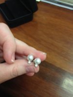 Tiffany olive leaf pearl earrings shop