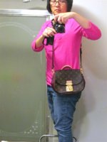 Louis Vuitton Eden Handbag 327898, Cut Out Small Leather Shoulder Bag