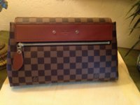 LOUIS VUITTON Damier Canvas Pochette Ascot Clutch bag, Luxury