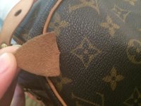 I bought this bag on the LV website and noticed the stitching on the heat  stamp is visibly crooked. Is it normal for this to be this way? It just  seems like