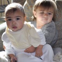 Kim Kardashian Instagram of daughter North West with her cousin - Kourtney Kardashian's daughter.jpg