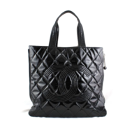 chanel black patent leather purse