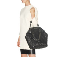 Jimmy Choo Blare quilted leather tote black on model.jpg