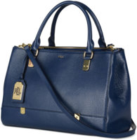 Ralph Lauren Morrison Tri Zip satchel in navy blue.jpeg