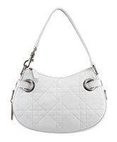 Dior white Cannage small zip hobo.jpg