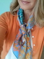La Promenade de Platon Lavendar with orange cardi.jpeg