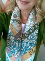 Pique Fleuri de Provence with green sweater.jpeg