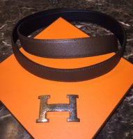 Hammered H Buckle Black Chocolate Strap.jpg