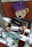 Bear with Christmas crackers.jpg