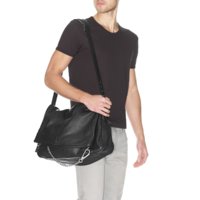Jimmy Choo Hertford black biker leather messenger bag 2.jpg